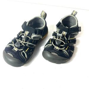 Keen Black Fabric Fisherman Sandals Little Kids Toddler 9 Summer Comfort Casual